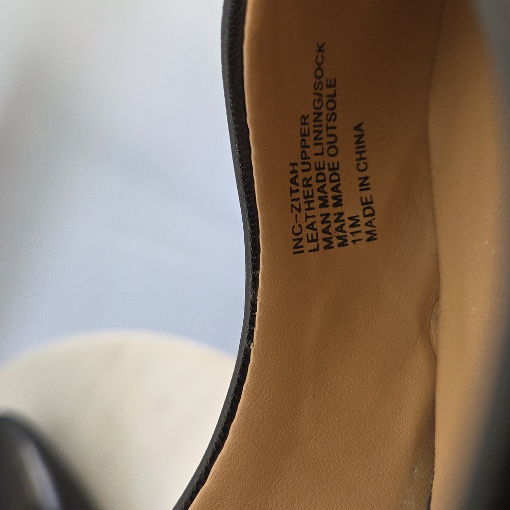 INC International Concepts Black Leather Heels Size 11 - Picture 7 of 7